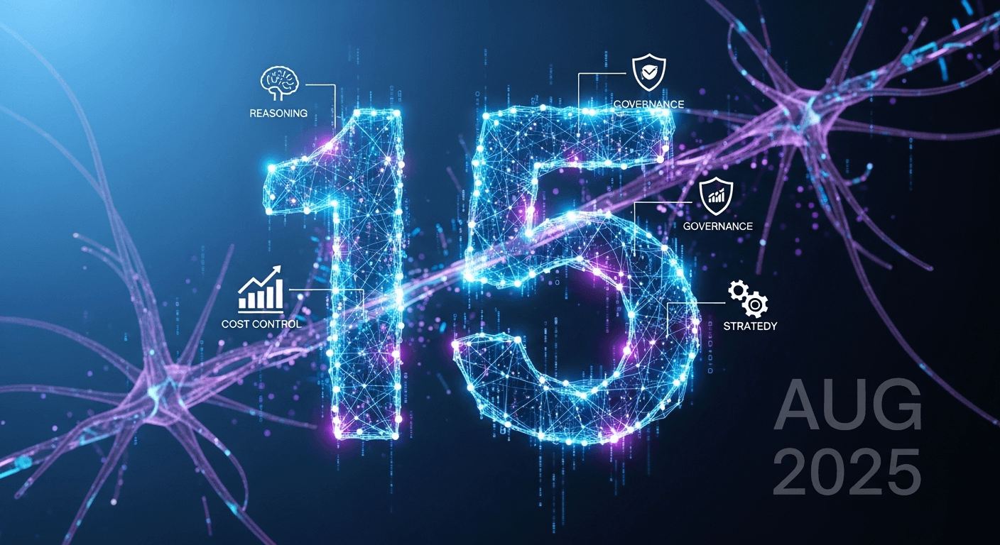 Collage of AI tools and headlines for 2025, symbolizing recent upgrades and strategies