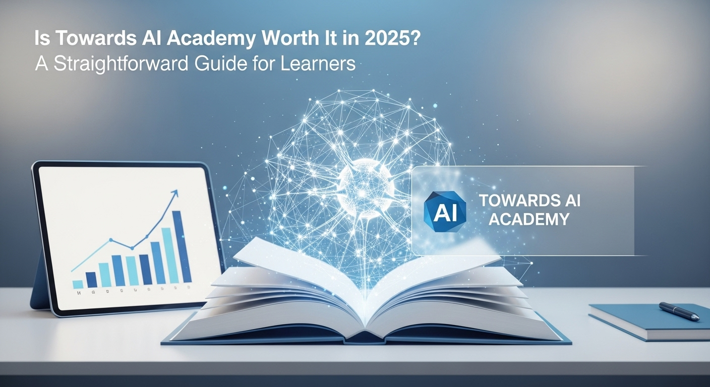 Learner at a laptop exploring AI code and neural network diagrams on screen