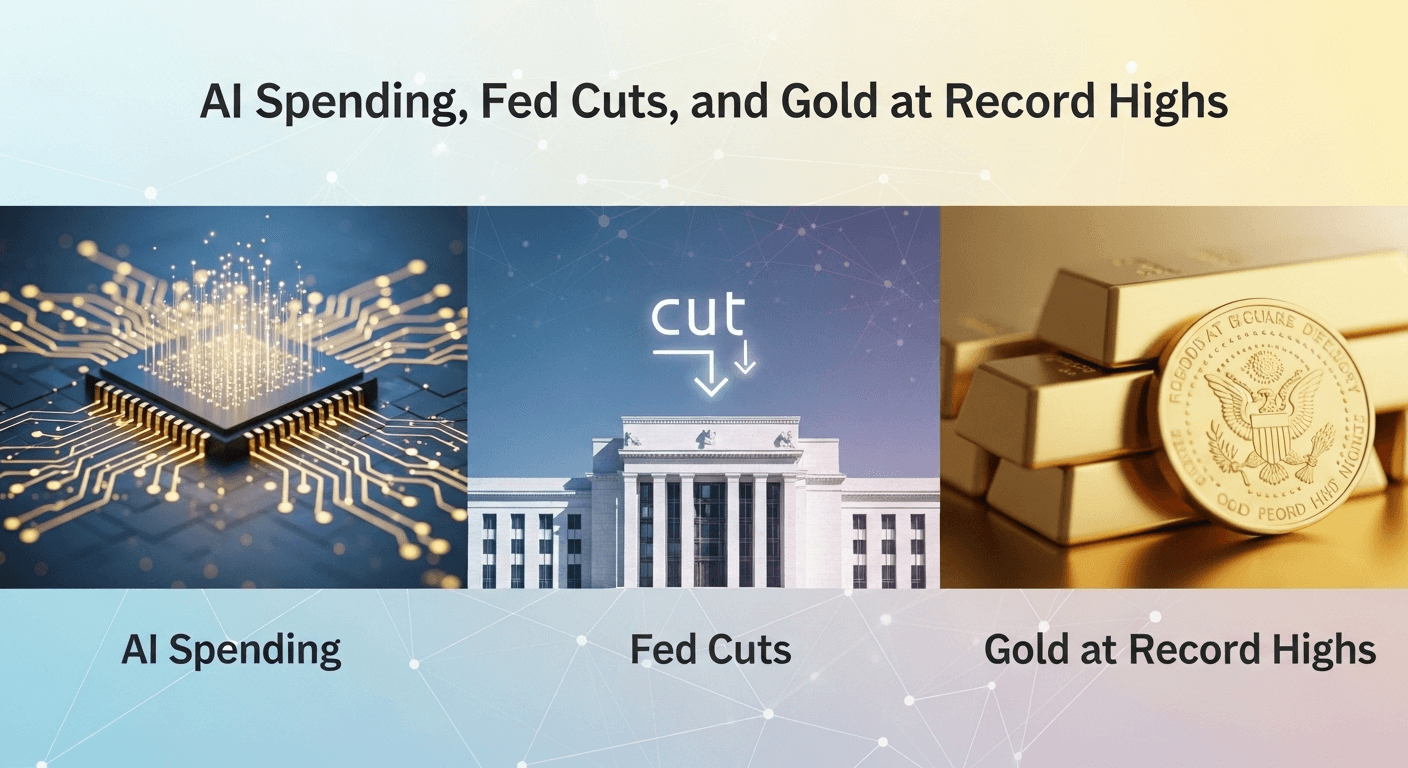 AI spending boom meets potential Fed rate cuts and record-high gold prices