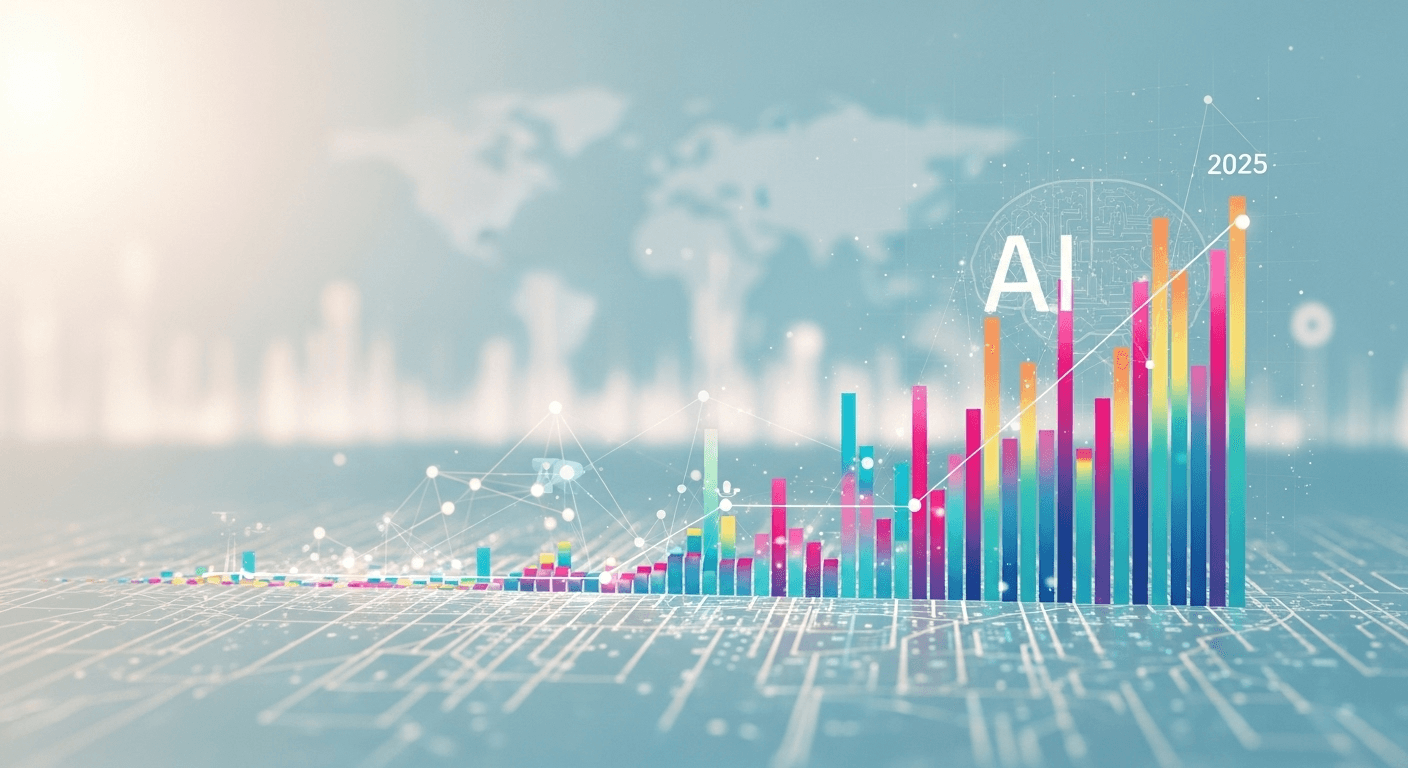 Map of global AI usage and enterprise API adoption patterns for 2025 illustrating per-capita disparities.