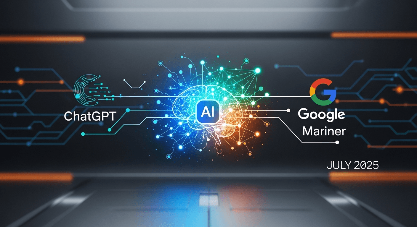 An illustration depicting multimodal AI agents integrating chat, voice, vision, and tools across business workflows