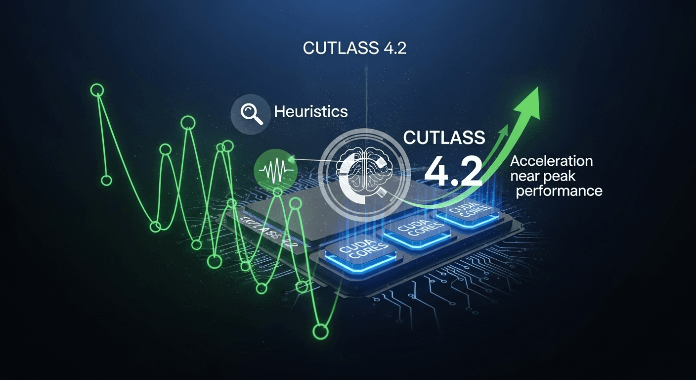 Heuristic-driven GEMM kernel tuning on NVIDIA GPUs using CUTLASS 4.2