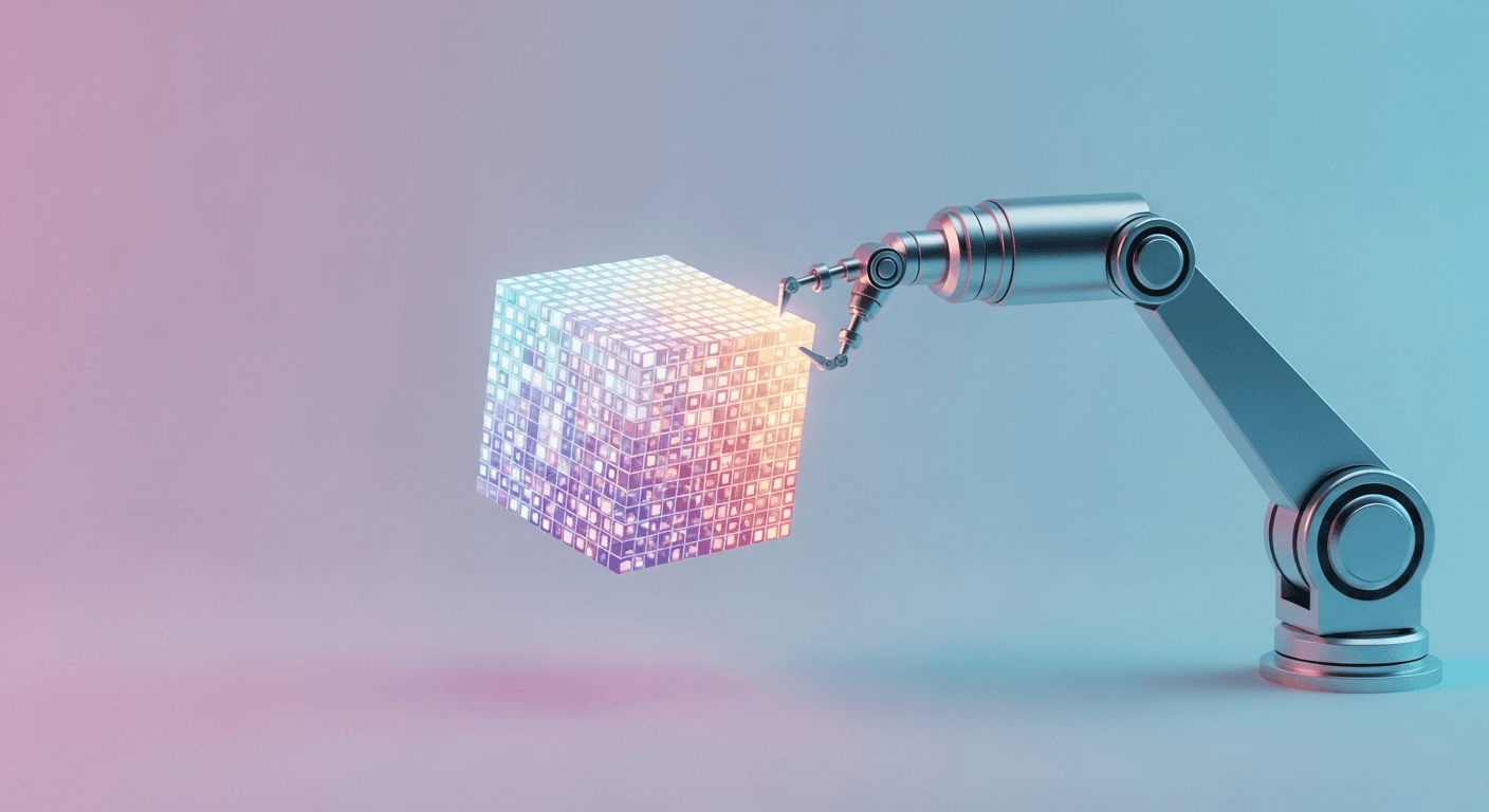 NVIDIA physical AI illustration showing neural rendering, 3D world reconstruction, and robotics