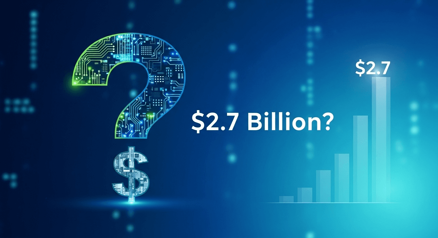 Google headquarters sign with abstract AI code overlay