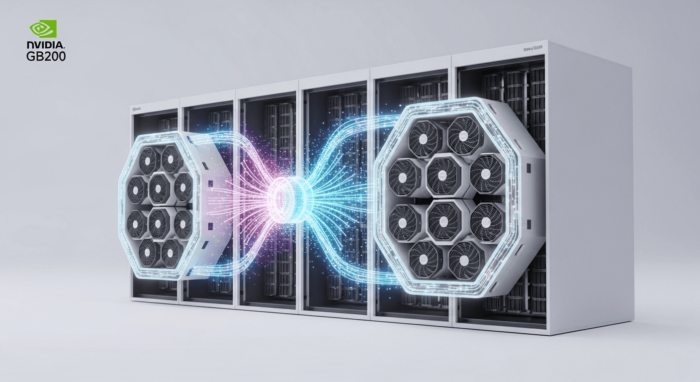 NVIDIA GB200 NVL72 rack-scale Blackwell system with NVLink Switch spine