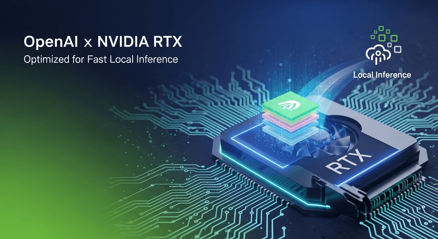 Laptop featuring NVIDIA GeForce RTX GPU running an open AI model locally