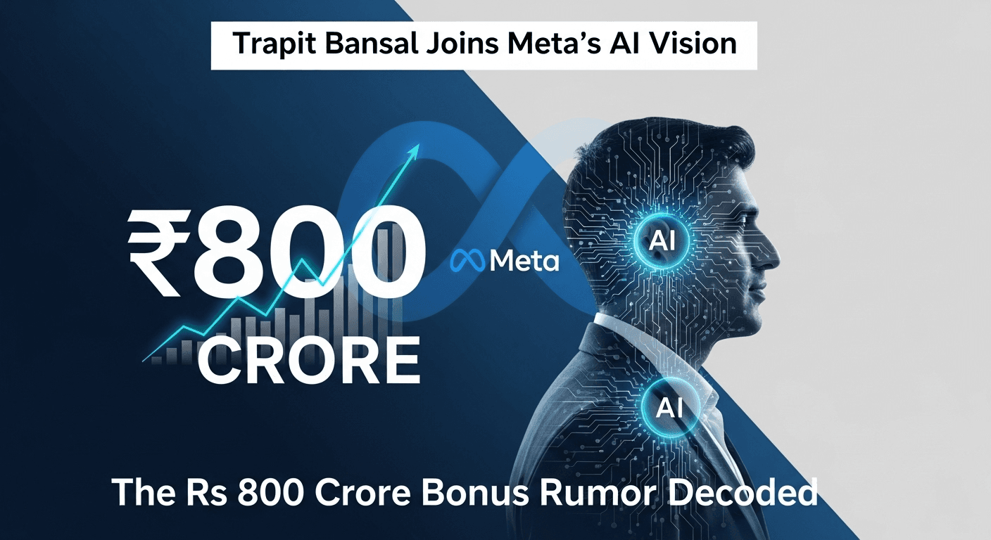 Visual representation of a software engineer silhouetted against Meta AI graphics and code