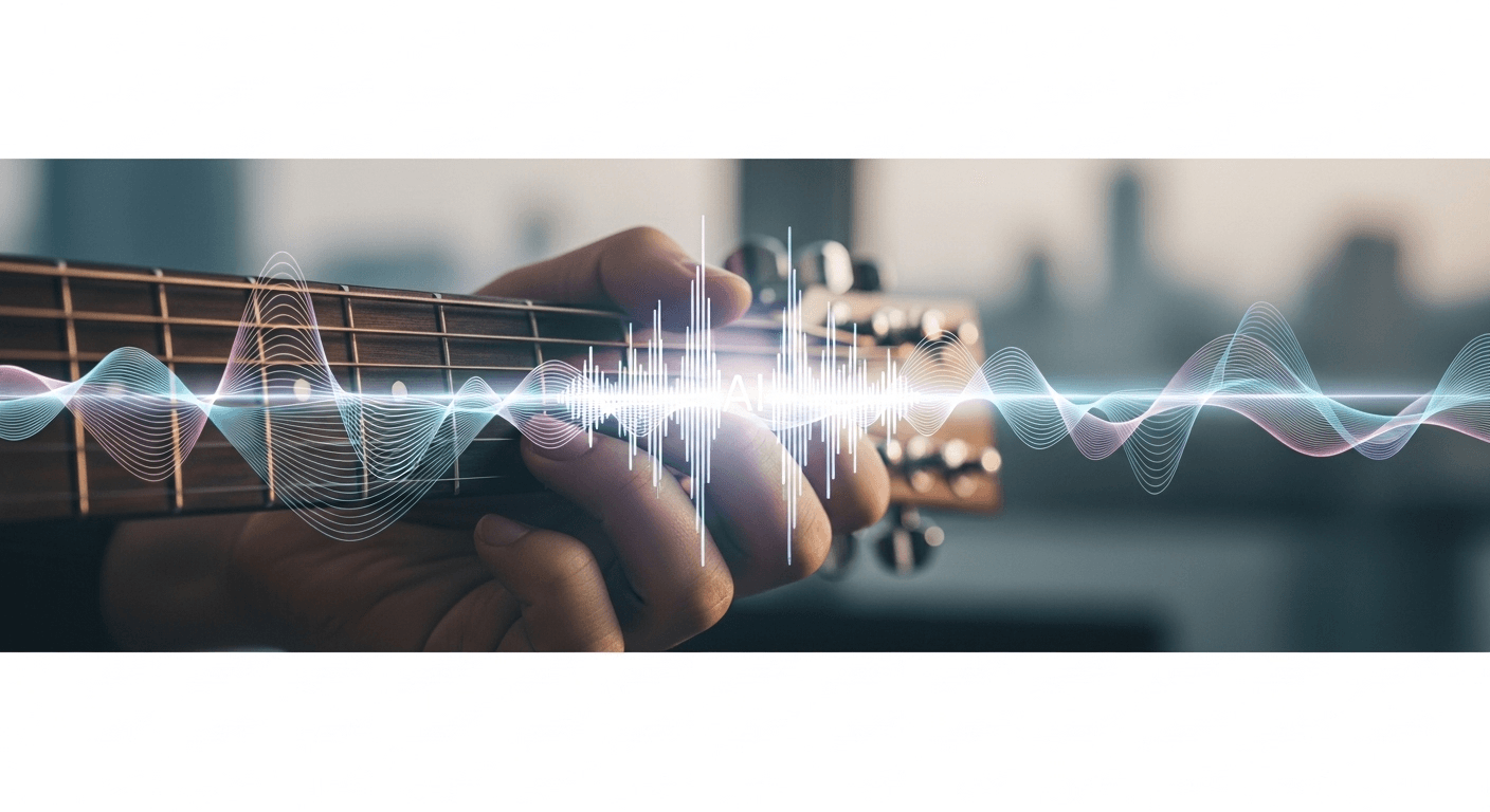 Audience at a live concert with a performer on stage, symbolizing the enduring appeal of human-made music in an AI era.