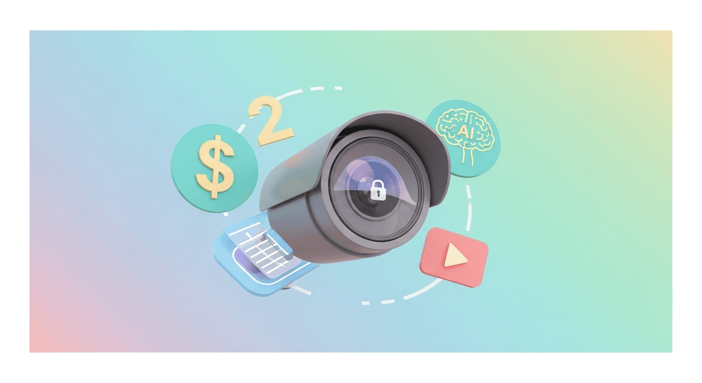 Eufy security camera and app interface prompting video donations for AI training