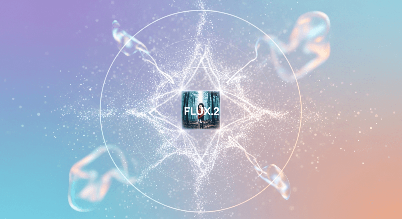 Photoreal FLUX.2 image illustrating multi-reference control for consistent characters and products