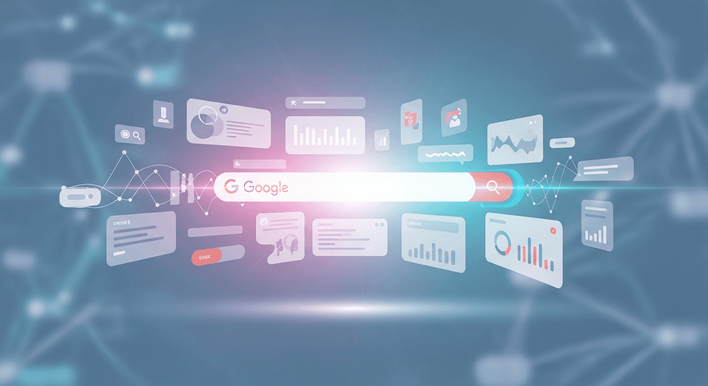 Concept image of Google's generative UI creating a custom interactive interface from a single prompt