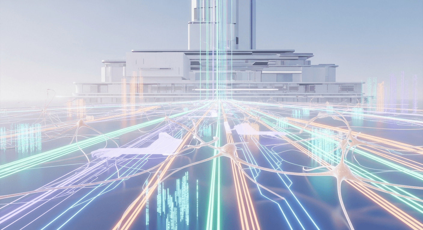 Aerial view of a hyperscale data center complex representing OpenAI’s Stargate buildout